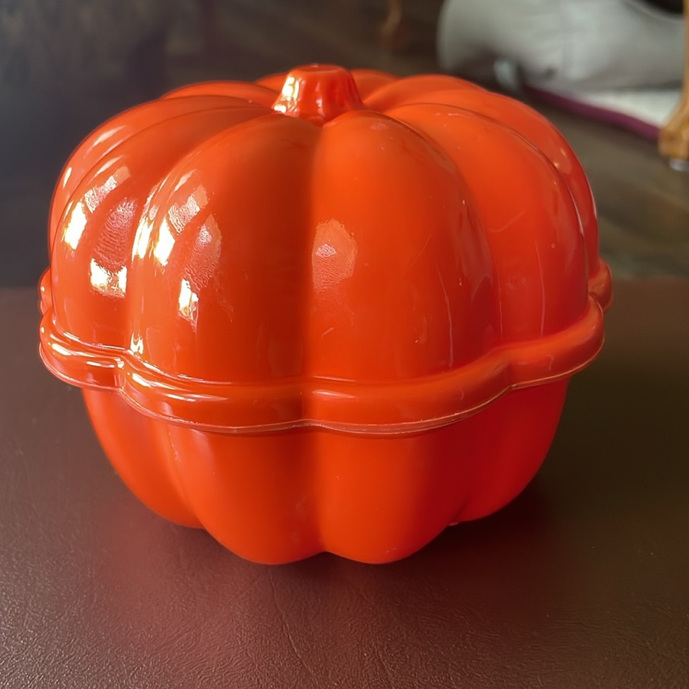 VTG Pumpkin Shaped Candy Treat Box
